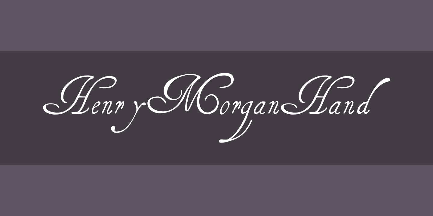 Beispiel einer HenryMorganHand Regular-Schriftart